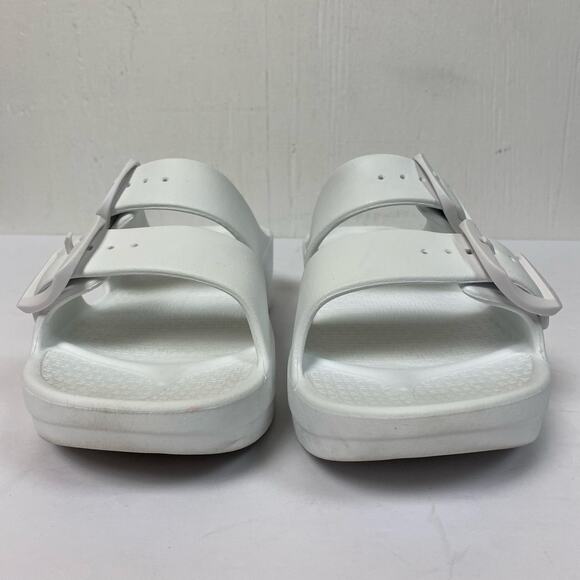 Telic Boise Bliss Recovery Arch Support Sandals White Slides Size M/9 - Picture 3 of 9